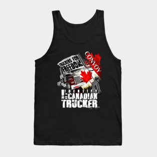 Canada Freedom Convoy 2022 Canadian Truckers Support flag Tank Top